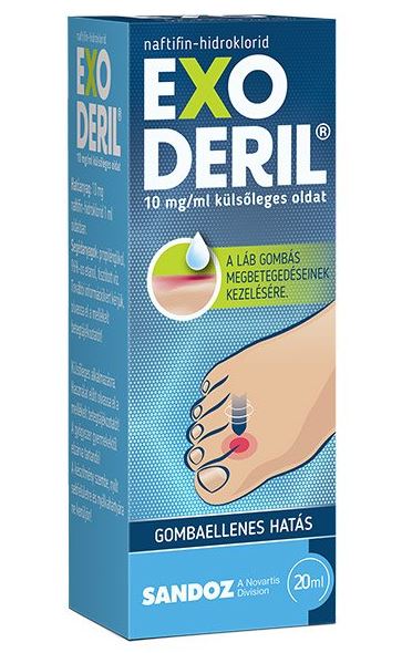 Exoderil 10 mg/ml külsőleges oldat gombás fertőzésre 20 ml