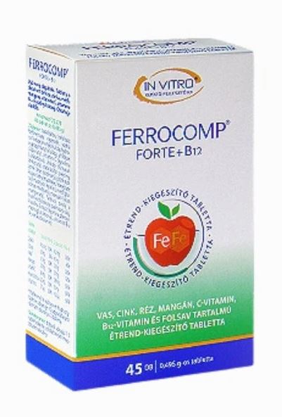 Ferrocomp forte + B12 vitamin tabletta 45 db