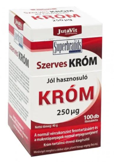 JutaVit Szerves Króm 250 mcg tabletta 100 db | Gyógyhatású és ...