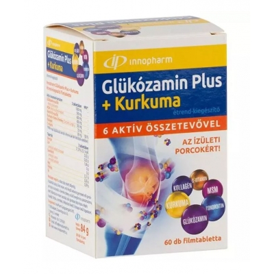 VitaPlus Glükozamin Plus+kurkuma étrend-kiegészítő filmtabletta 60 db