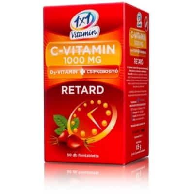 1x1 Vitamin C-vitamin 1000mg + D3 + csipkebogyó tabletta 50 db