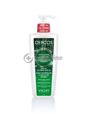 Vichy Dercos korpásodás elleni sampon száraz hajra, 390 ml, limitált kiszerelés 