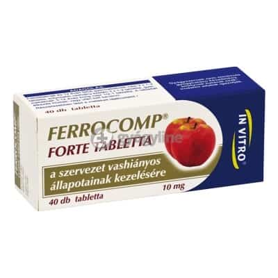 Ferrocomp 10 mg forte tabletta 40 db