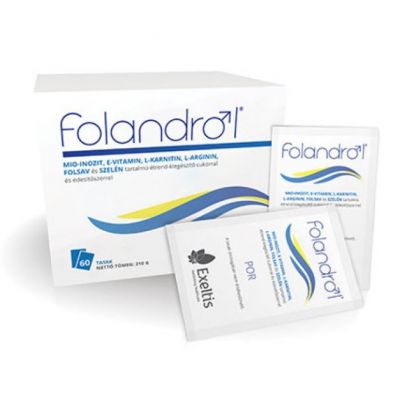 Folandrol Folsav, Szelén, Mio-inozit tartalmú étrendkiegészítő por 60 tasak