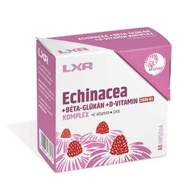 LXR echinacea + béta-glükán + D-vitamin komplex kapszula 60 db