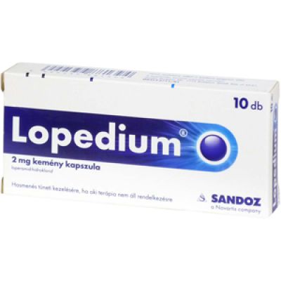 Lopedium hasmenésre 2 mg kemény kapszula 10 db