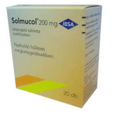 Solmucol 200 mg szopogató tabletta 20 db