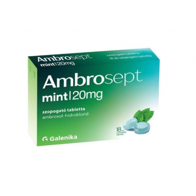 Ambrosept Mint 20 mg szopogató tabletta 18 db