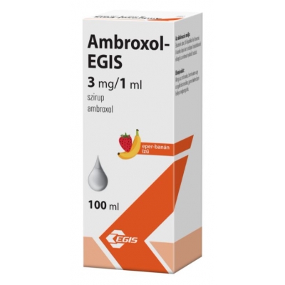 Ambroxol-Egis 3 mg/1 ml eper-banán ízű szirup 100 ml