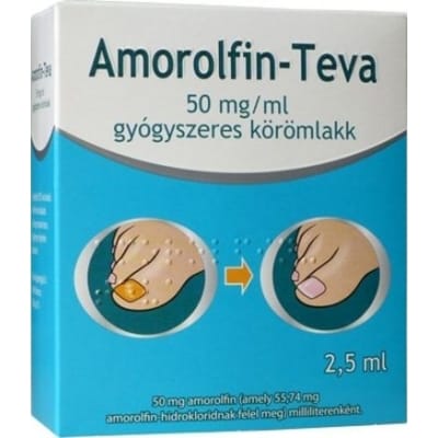 Amorolfin-teva 50mg/ml gyógyszeres körömlakk 2,5 ml