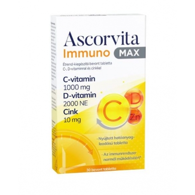 Ascorvita Immuno Max bevont tabletta 30 db