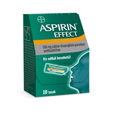 Aspirin effect 500 mg szájban diszpergálódó granulátum 10 db