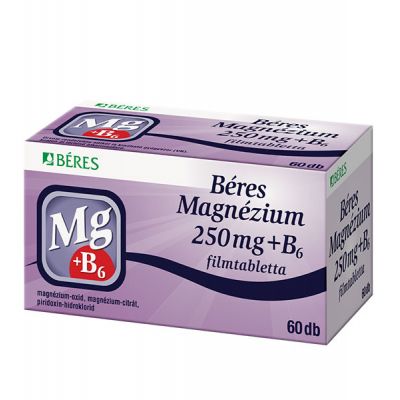 Béres magnézium 250 mg + B6 filmtabletta 60 db