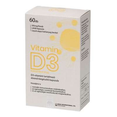 Bio Vitality vitamin D3 lágy zselé kapszula 60 db