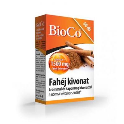 BioCo Fahéj kivonat tabletta krómmal és kapormag kivonattal 60 db