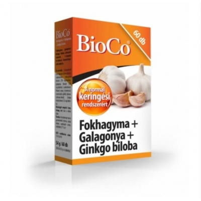 BioCo Fokhagyma Galagonya Ginkgo biloba tabletta 60 db