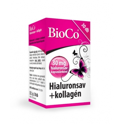 Bioco hialuronsav + kollagén lágyzselatin kapszula 30 db