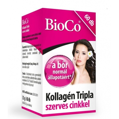 BioCo Kollagén tripla szerves cinkkel 300 mg tabletta 60 db
