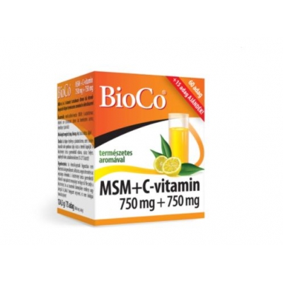 BioCo MSM+C-vitamin 750 mg + 750 mg italpor 75 adag