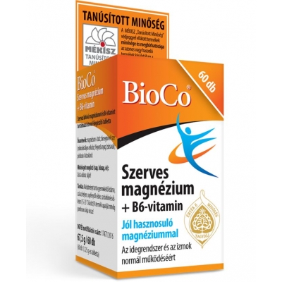 Bioco szerves magnézium+B6 tabletta 60 db