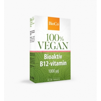 BioCo 100% vegan Bioaktív B12-vitamin 1000 μg tabletta 90 db