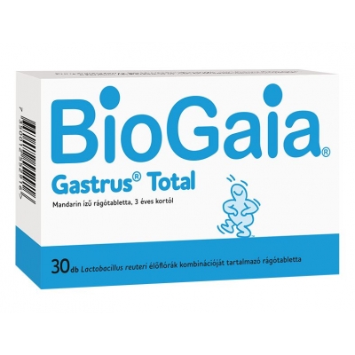 Biogaia Gastrus Total mandarin ízű rágótabletta 30 db