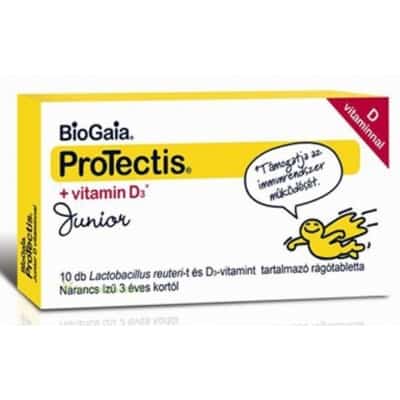 Biogaia protectis junior + D-vitamin rágótabletta 10 db