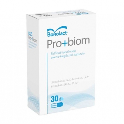 Bonolact Pro+biom élőflórát tartalmazó étrend-kiegészítő kapszula 30 db