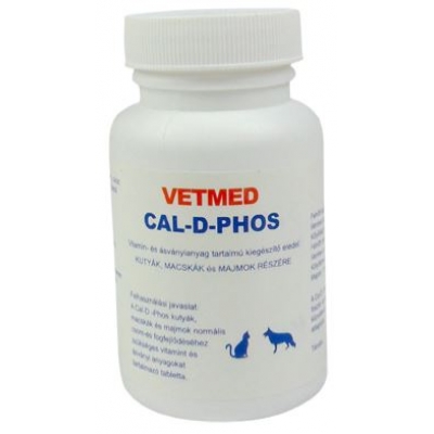 CAL-D-PHOS vitamin- és ásványianyag-kiegészítő tabletta állatoknak 75 db