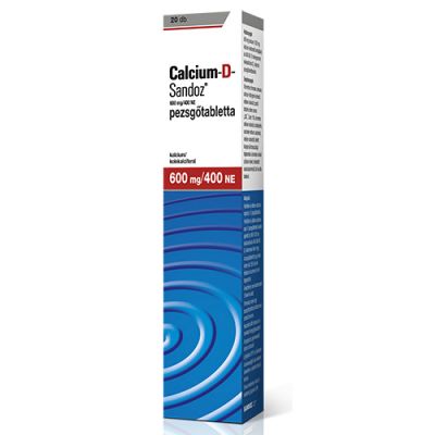 Calcium-D sandoz 600mg/400 NE pezsgőtabletta 20 db