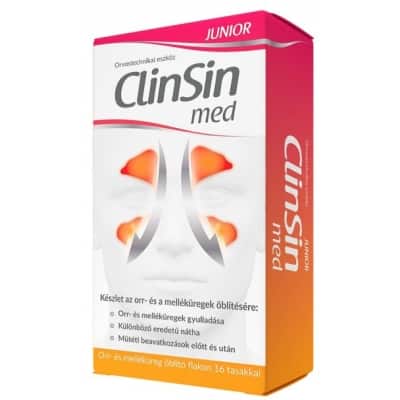 Clinsin med junior orrmelléküreg tisztító készlet (flakon + 16 tasak)