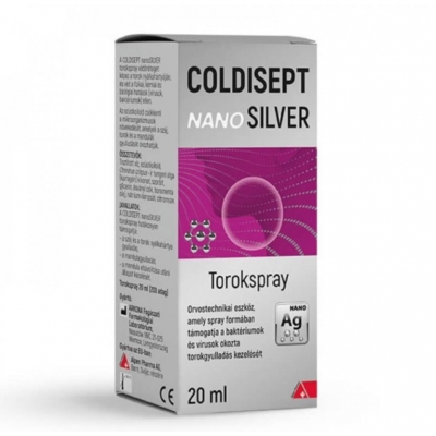 Coldisept nanosilver torokspray 20 ml
