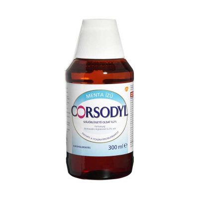 Corsodyl szájöblögető oldat, alkoholmentes, 300 ml