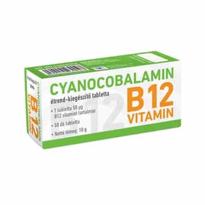Ergo cyano cyanocobalamin-B12 vitamin tabletta 50 db 