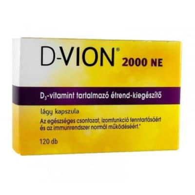 D-vion 2000 NE d3-vitamint tartalmazó étrend-kiegészítő lágy kapszula 120 db