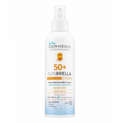Dermedic Sunbrella baby napfényvédő tej spray spf50+ 150 ml