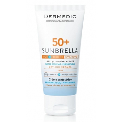Dermedic Sunbrella Fényvédő arckrém SPF 50+ száraz és normál bőrre 50 g