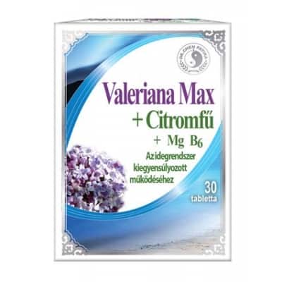 Dr. Chen valeriana max + citromfű + magnézium + B6-vitamin tabletta 30 db