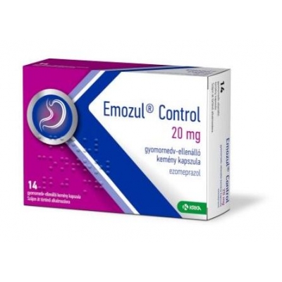 Emozul control 20 mg gyomornedv-ellenálló kemény kapszula 14 db