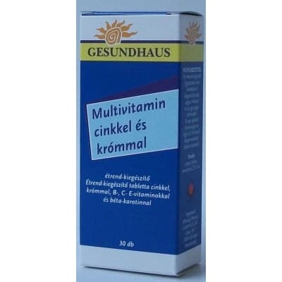 Gesundhaus multivitamin cinkkel és krómmal tabletta 30 db