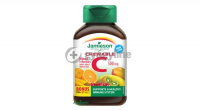 Jamieson C vitamin 500 mg szopogató tabletta háromféle gyümölcs ízesítéssel 120 db