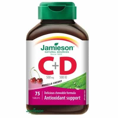 Jamieson C és D3-vitamin 500 mg/ 500 IU szopogató tabletta 75 db