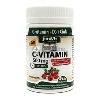 Jutavit C-vitamin 500 mg + D3 nyújtott felszívódású filmtabletta 45 db