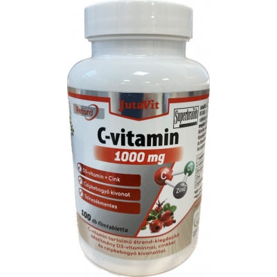Jutavit C-vitamin 1000mg +D3-vitamin+Cink csipkebogyó kivonattal nyújtott felszívódású filmtabletta 100 db