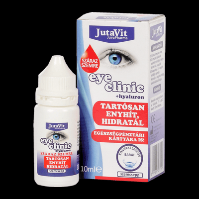 Ft - JutaVit Eye Clinic+Hyaluron szemcsepp száraz szemre 10ml - Herbaline Egészségbolt
