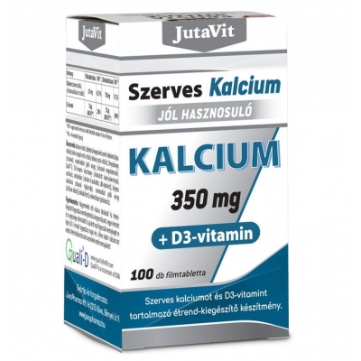 JutaVit Szerves Kalcium 350mg + D3-vitamin tabletta 100 db