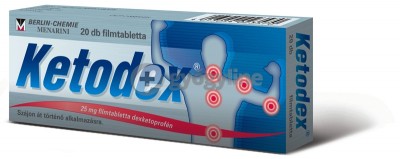 Ketodex 25 mg mozgásszervi fájdalomcsillapító filmtabletta 20 db