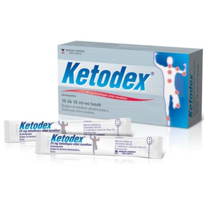 Ketodex 25 mg belsőleges oldat, tasakban 10 db