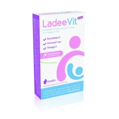 LadeeVit Extra Extrafolát S-sel, Ferronyl vassal és omega 3-mal 30 kapszula