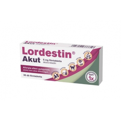 Lordestin akut 5 mg filmtabletta 30 db